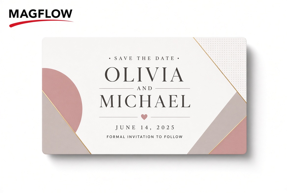Save-the-Date Magnets, custom printed by Magflow in Rancho Cucamonga