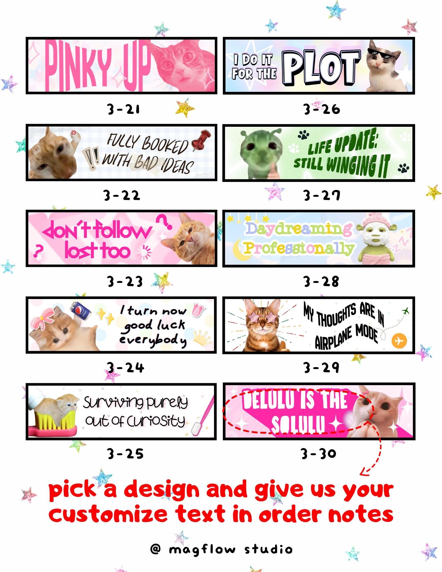 Funny Car Magnet, Meme Vehicle Magnet, Custom Text Available, Funny Cat & Dog Meme Designs, Personalized Car Accessory