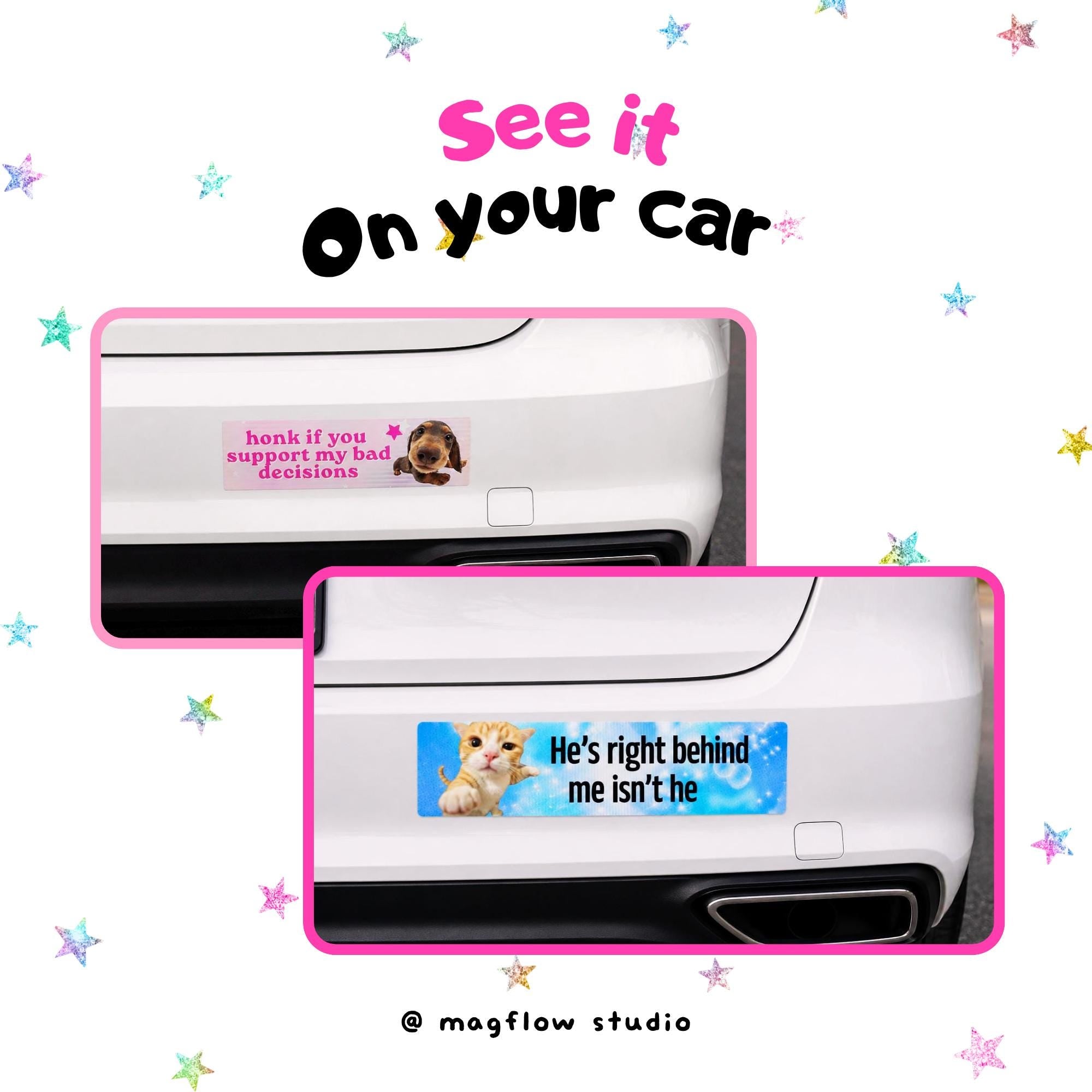 Minimalist Car Magnet, Soft Life Decor, Gentle Reminder, Positive Affirmation, Custom Text Available
